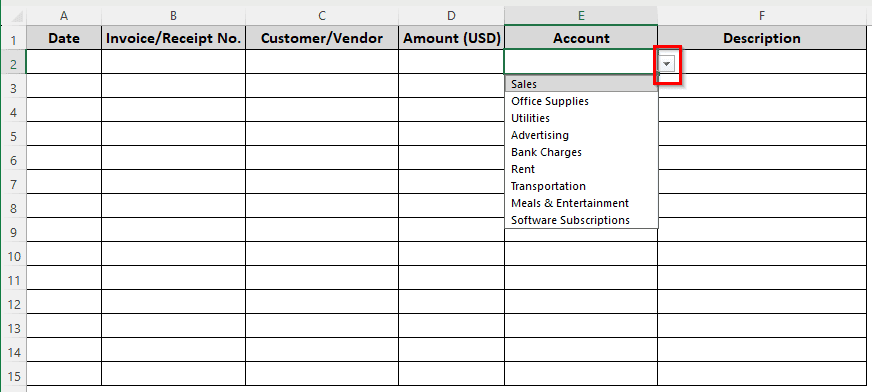 Steps to Maintain Accounts for a Small Business in Excel