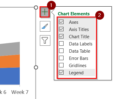 Create a Stacked 2-D Area Chart in Excel