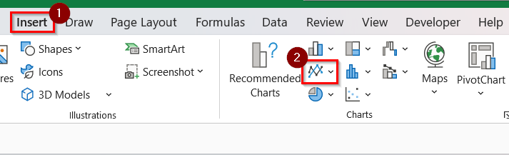 Make a Simple 3-D Area Chart in Excel