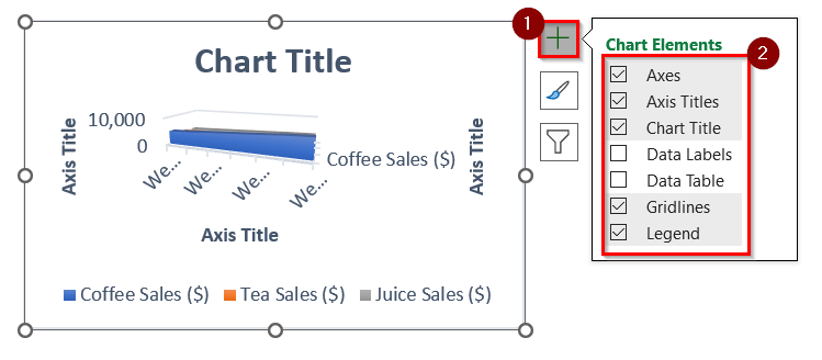 Make a Simple 3-D Area Chart in Excel