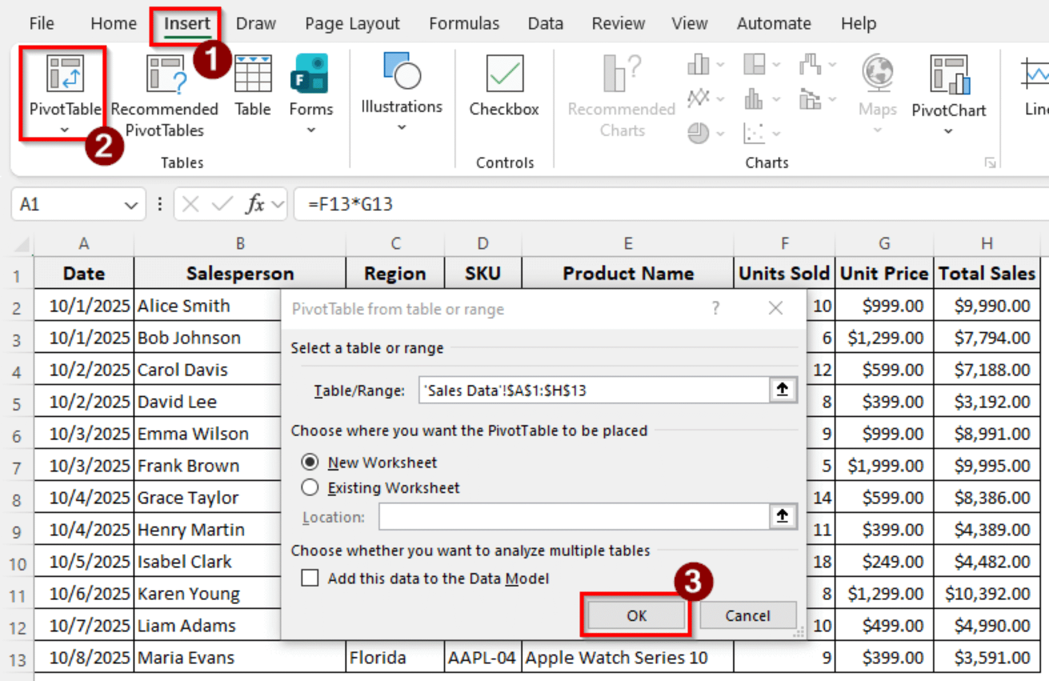 How to Make a Sales Report in Excel (with Detailed Steps) - Excel Insider