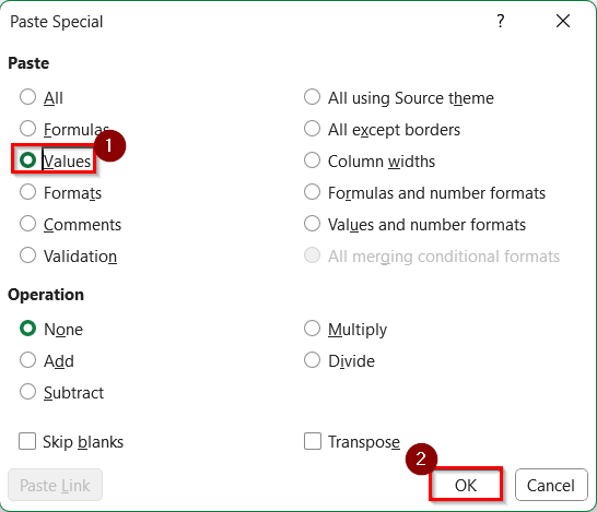 Keyboard Shortcut to Remove VLOOKUP in Excel and Keep Values