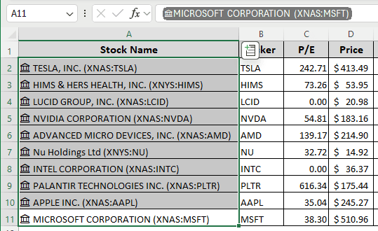 Steps to Track a Stock Portfolio in Excel