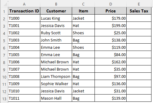 Using VBA Code to Calculate Sales Tax