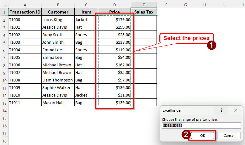 Using VBA Code to Calculate Sales Tax