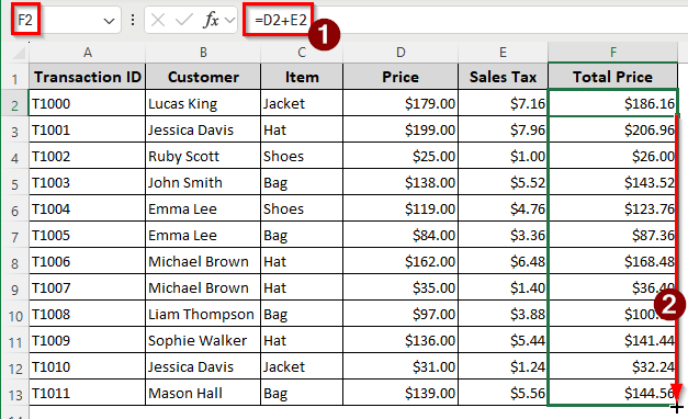 Calculating Sales Tax in Excel