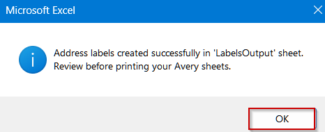 Automating Avery Label Printing from Excel Using VBA