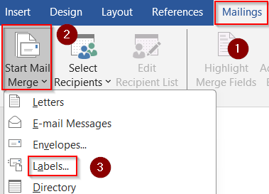 Using Mail Merge to Print Avery Labels in Word from Excel