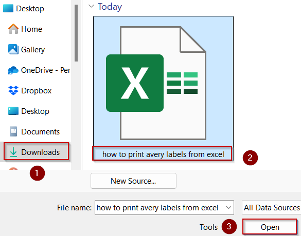Using Mail Merge to Print Avery Labels in Word from Excel