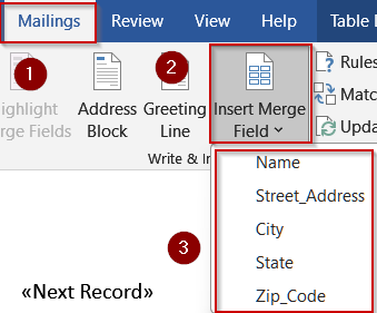 Using Mail Merge to Print Avery Labels in Word from Excel