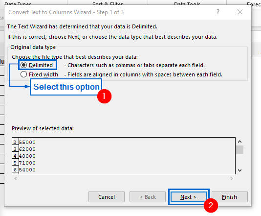 Convert Column to Number Using Text to Column Feature