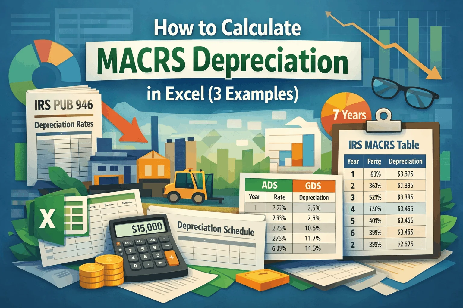 featured image - calculate macrs depreciation excel​
