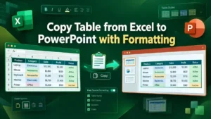 featured image - copy table from excel to powerpoint with formatting