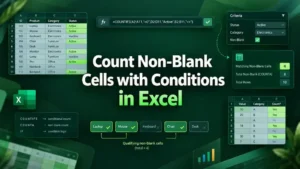 featured image - count non blank cells with conditions in excel
