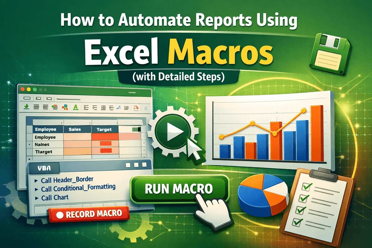 featured image - how to automate excel reports using macros