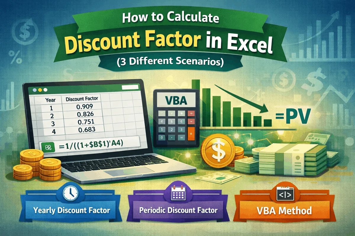 featured image - how to calculate discount factor in excel
