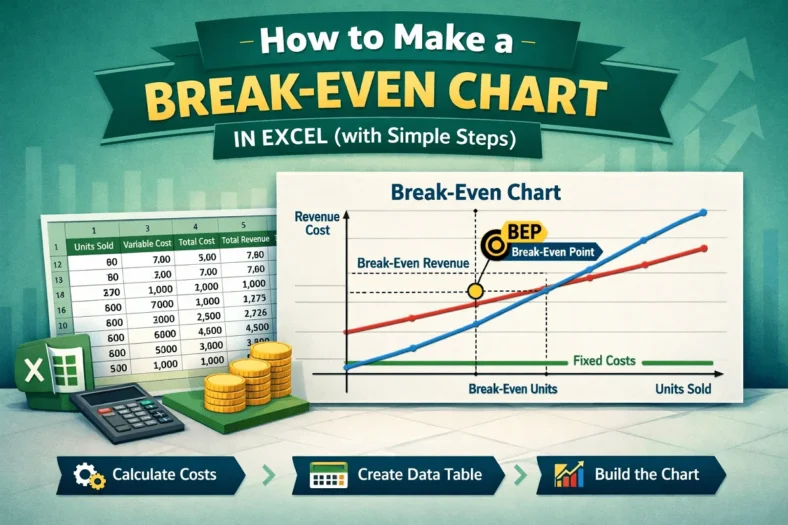 featured image - how to make a break even chart in excel