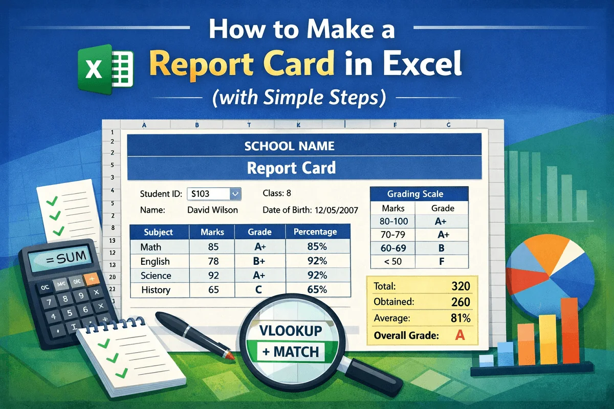 featured image - how to make report card in excel