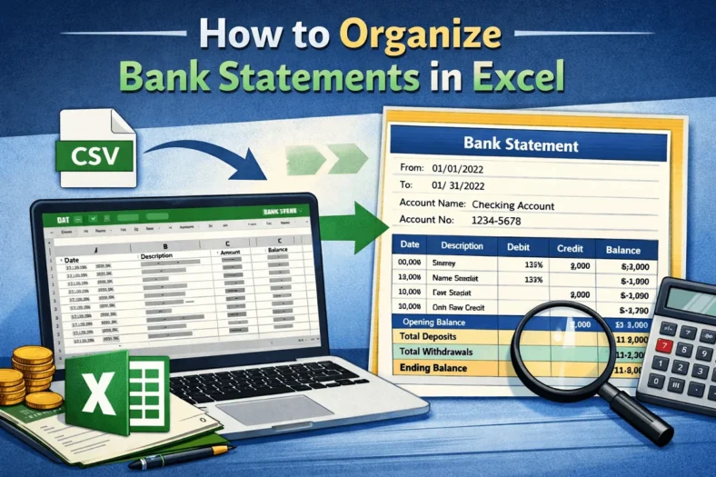 featured image - how to organize bank statements in excel