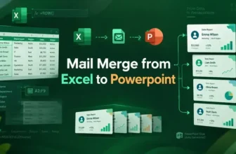featured image - mail merge from excel to powerpoint