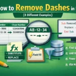 featured image - remove dashes in excel