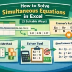 featured image - solving simultaneous equations in excel