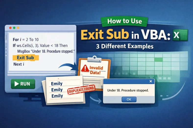 featured image - How to Use Exit Sub in VBA