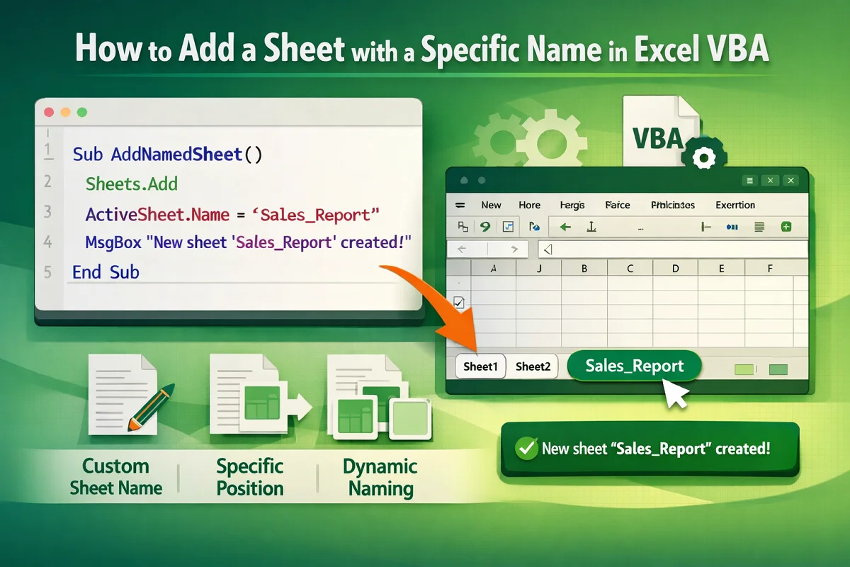 featured image - excel vba add sheet with name