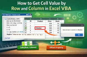 featured image - excel vba get cell value by row and column