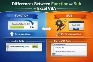 featured image - function vs sub vba​