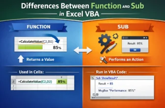 featured image - function vs sub vba​
