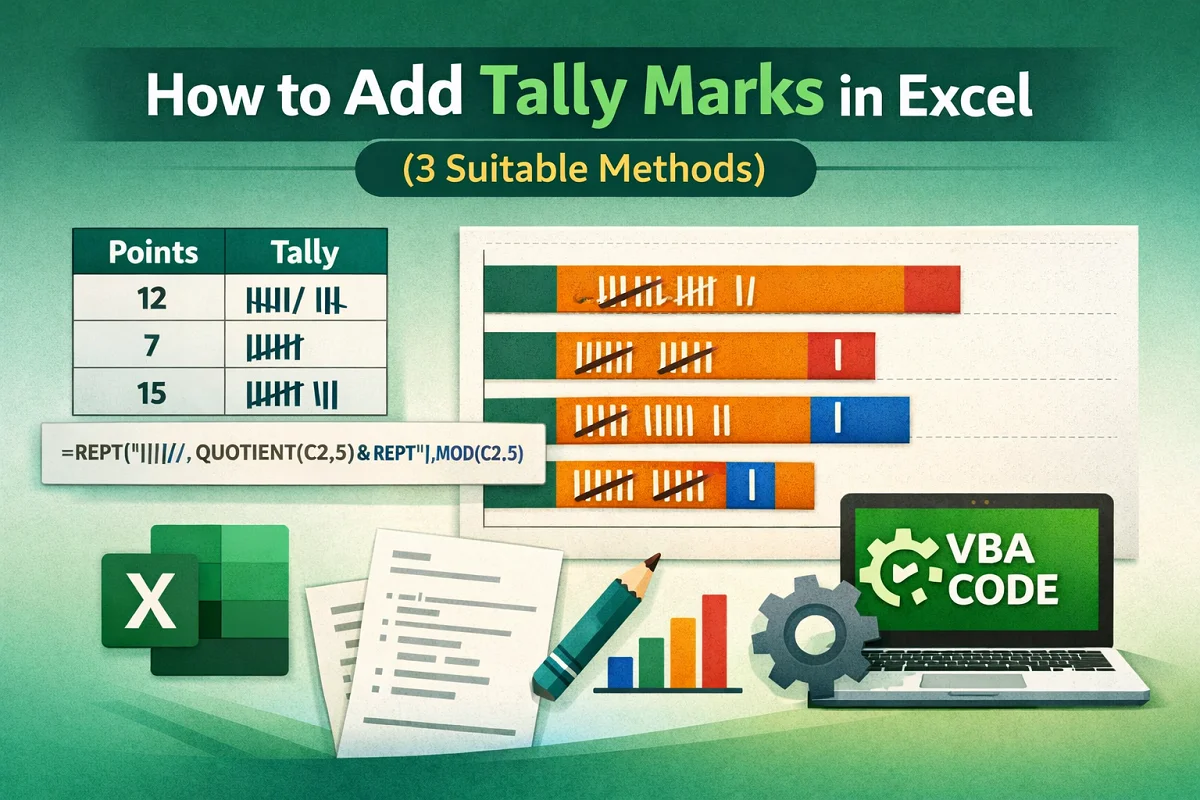 featured image - how to add tally marks in excel​