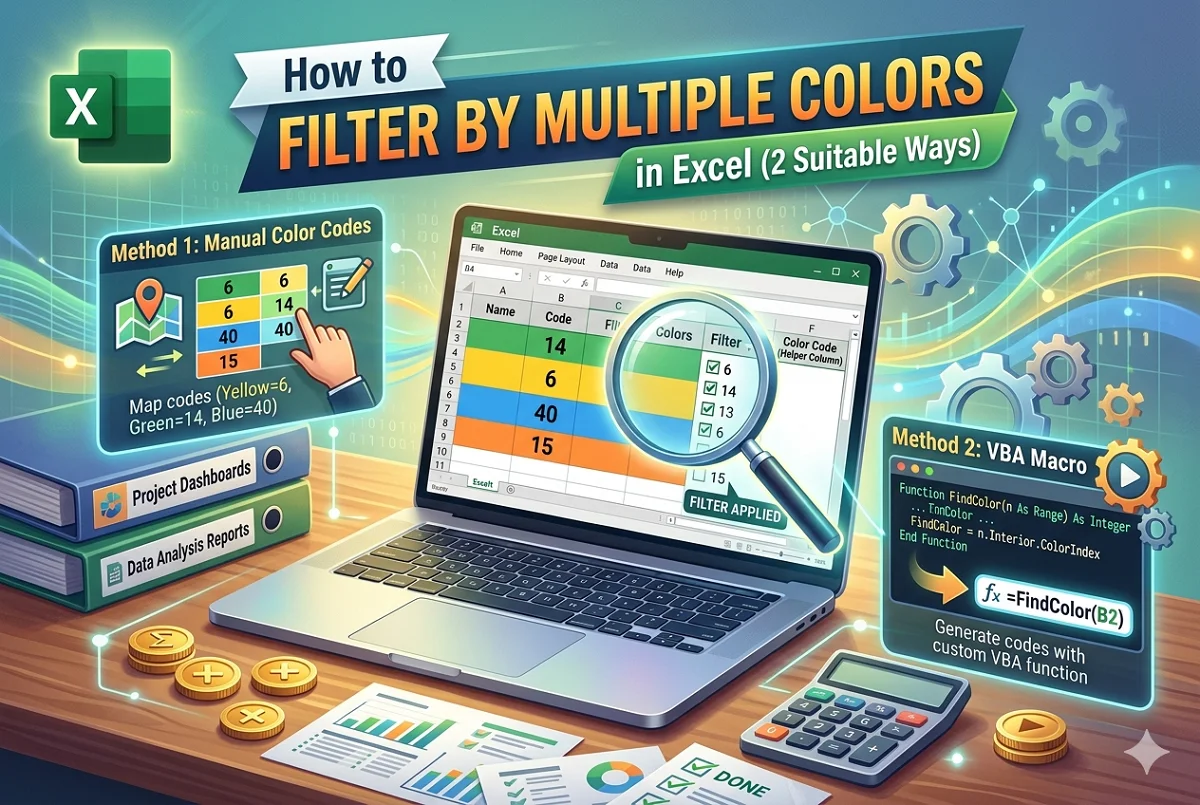 featured image - how to filter by multiple colors in excel