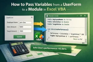 featured image - pass variable from userform to module vba