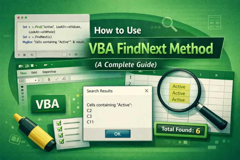 featured image - vba find next method in excel