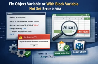 featured image - vba object variable or with block variable not set​