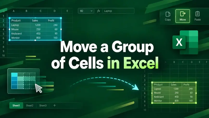 featured image - how to move a group of cells in excel