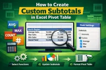 How to Create Custom Subtotals in Excel Pivot Table