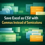 How to Save Excel as CSV with Commas Instead of Semicolons