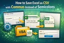 How to Save Excel as CSV with Commas Instead of Semicolons