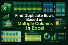 How to Find Duplicate Rows Based on Multiple Columns in Excel