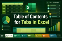 How to Create a Table of Contents for Tabs in Excel