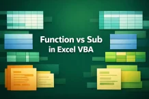 Differences Between Function and Sub in Excel VBA