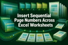 Insert Sequential Page Numbers Across Worksheets in Excel