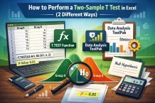 How to Perform a Two-Sample T Test in Excel (2 Different Ways)